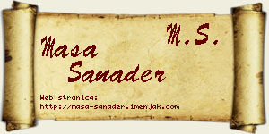 Maša Sanader vizit kartica
